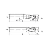 Solid carbide milling Ball nose cutter High-performance machining EPM-4B - Makotools Industrial Supply Tools for Metal Cutting